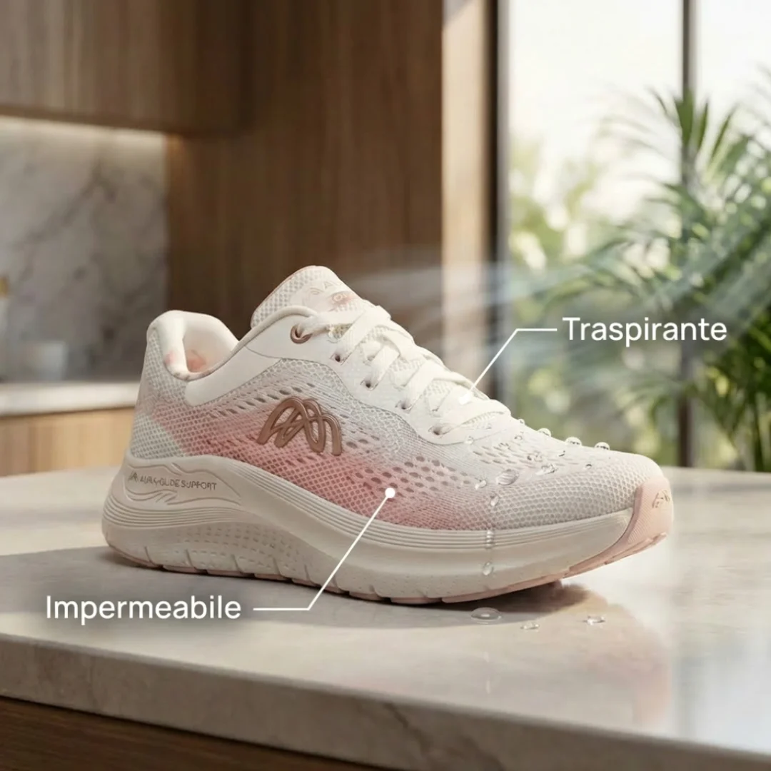 Traspirante e impermeabile: piede fresco e asciutto