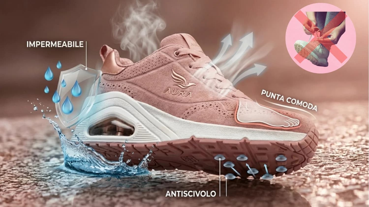 Aura Max - dettagli scarpa